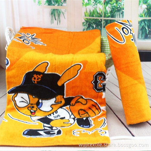 SGS Children's Microfiber Super-Soft Bath Towel Beach Towel with Cartoon Printing (WJ-B973)